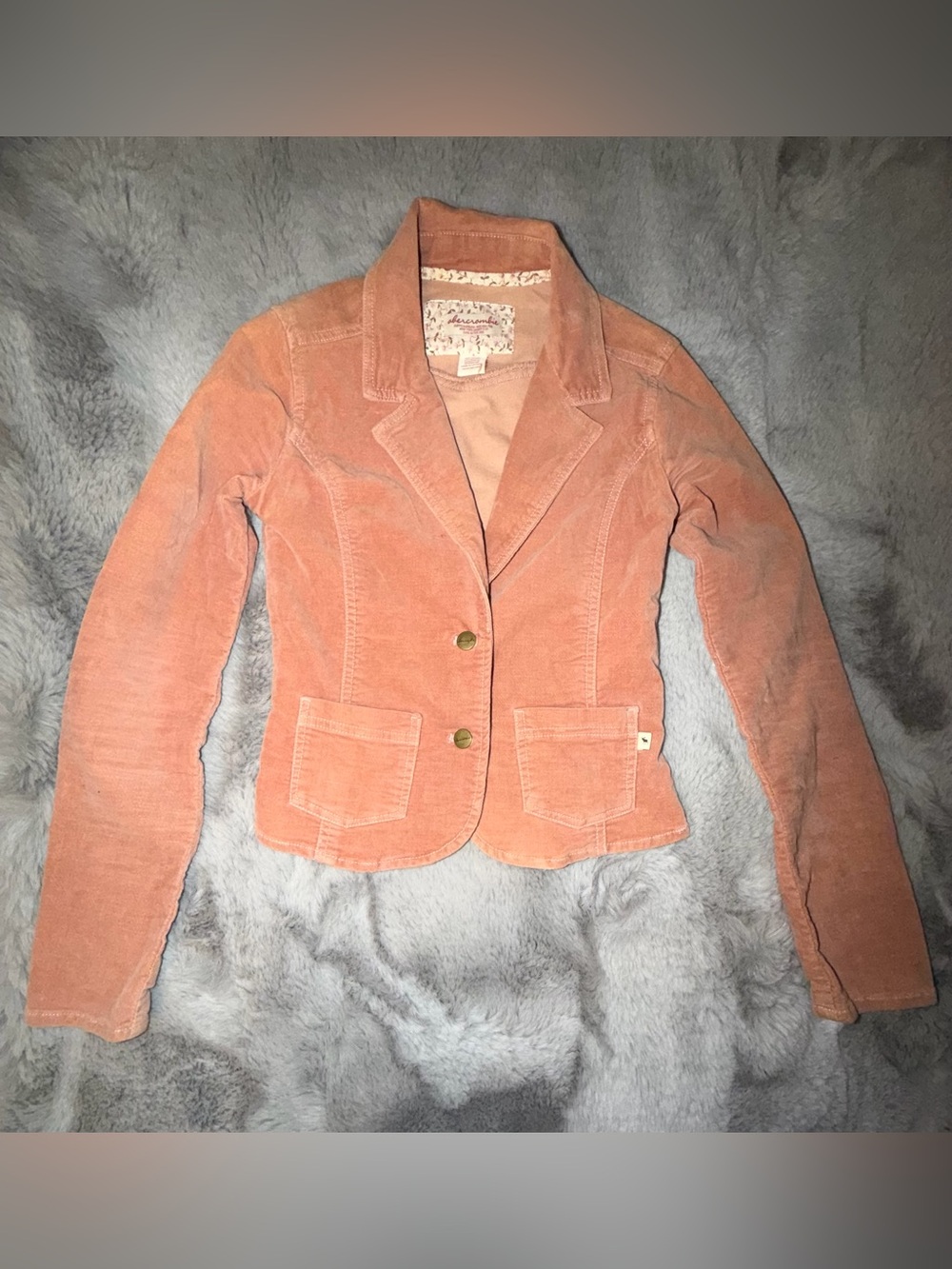 abercrombie Pinkish peach suede Blazer